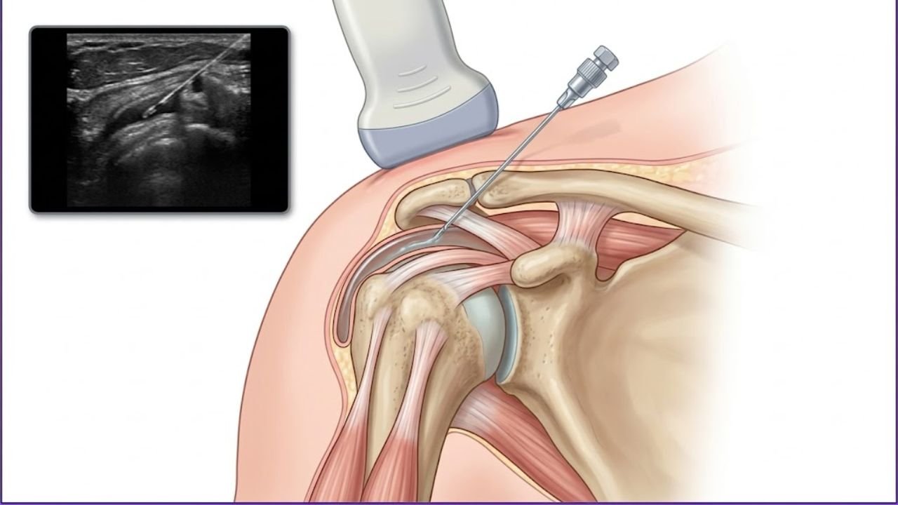 Médico ortopedista analisando exame de ultrassom
